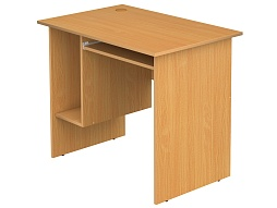 Стол для кабинета информатики компьютерный 1-местный школьный с выдвижной полкой (Бук Бавария)