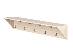 Вешалка настенная односторонняя на 10 мест ВШЛ1.10-Д (Дуб Молочный)