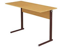 Стол школьный 2-местный 7 г/р нерегулируемый (бук, м/к коричневый, прямоугольная труба)