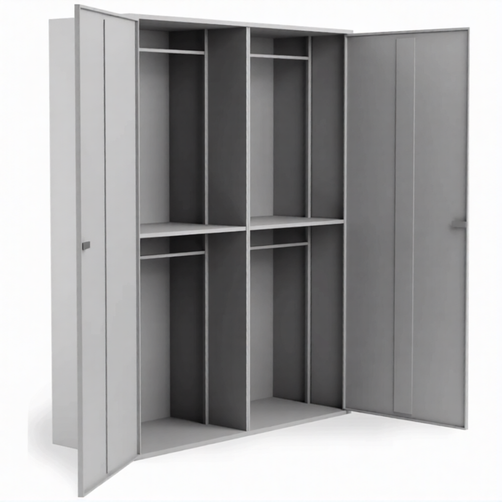 Шкаф усиленный для хранения бронежилетов и касок БРК-3 (1800x1400x500)