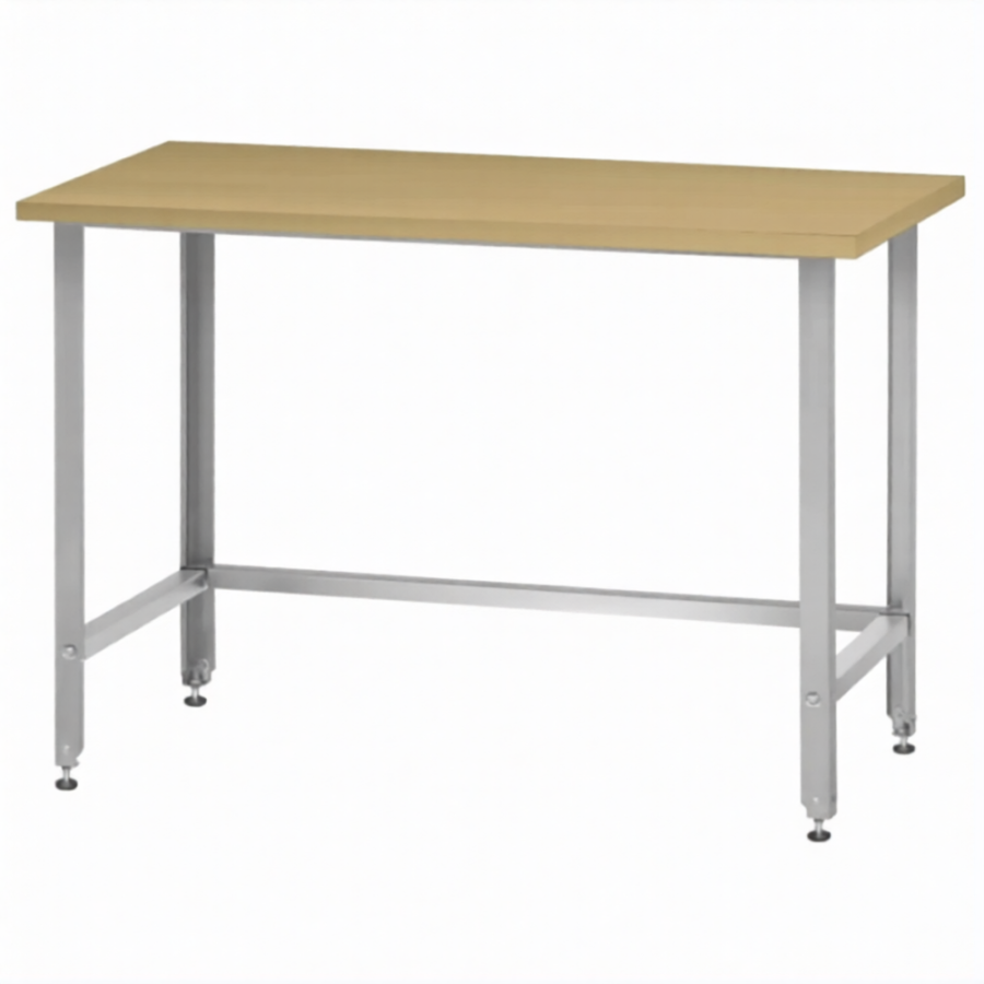 Стол кондитерский СПРн 860х1200х800 «Norma Ral» бук/40 (полка-обвязка сварная; ножка проф., тр. 40)