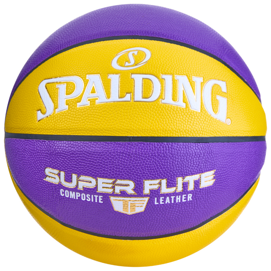 Мяч баскетбольный Spalding Super Flite, Цвет Желто-фиолетовый