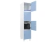 Шкаф для раздевалок WL 14-40 голубой/белый
