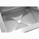 Ванна моечная ВМСн 530/3  3 м/о 430х430х300 (полка с 2-мя отв., борт; ножка угл.)