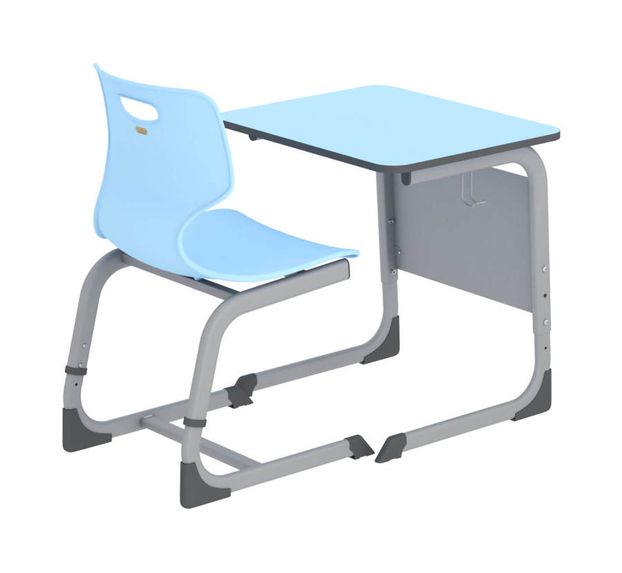 Cтол ученический голубой/серый SHT-T-TN13/3-5