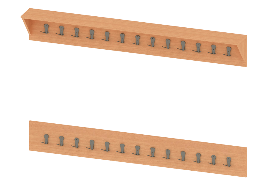 Вешалка настенная 1800 мм ГР-ШП-20-2