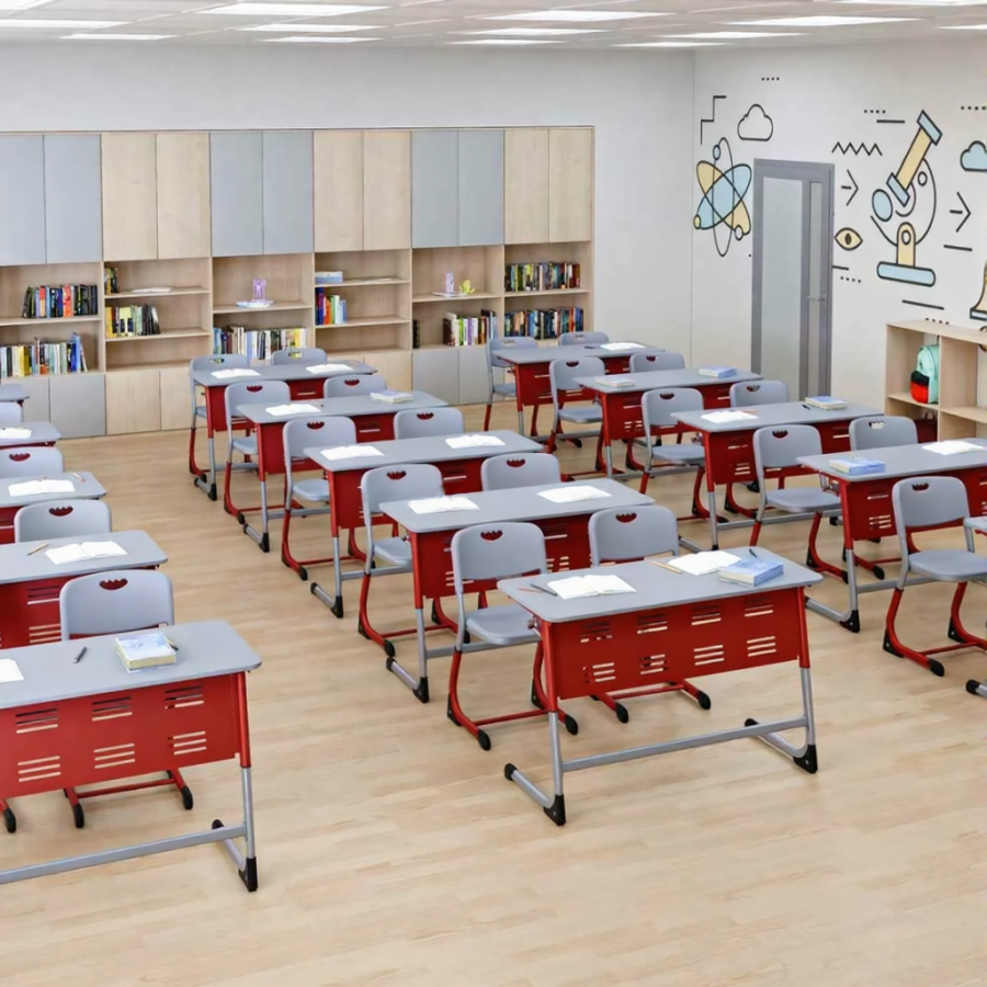 Парта 2М Smart с регулировка угла наклона/полкой (Перф. Экран)