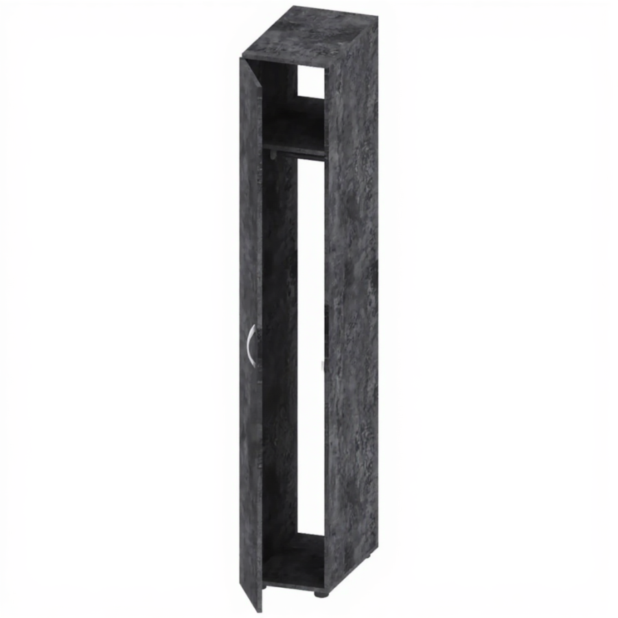 Шкаф пенал для одежды ОФ-СТ-168, Цемент Тёмный