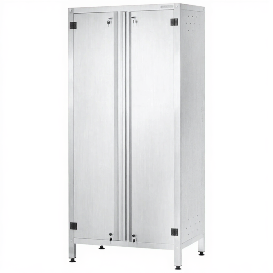 Шкаф кухонный ШЗКп - 1800х800х500 «Profi lnox» (двери распашные, 3 сплошные полки, без к-та замков)