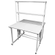 Стол лабораторный островной с надстройкой Сло 22.013 (белый)
