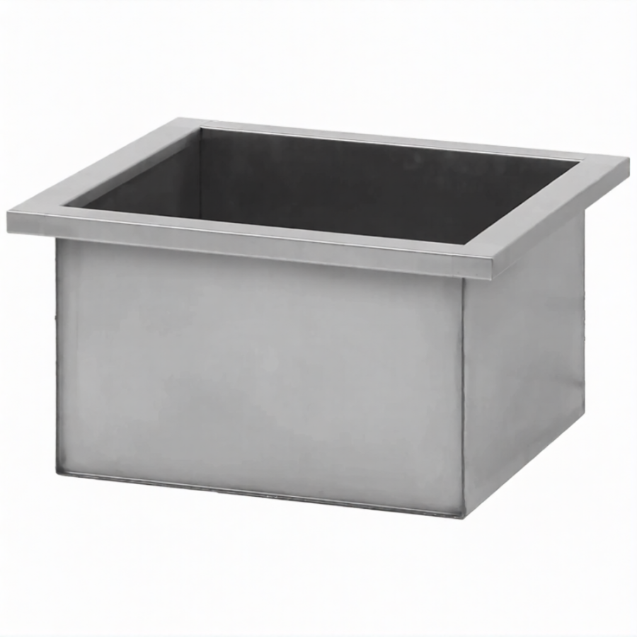 Ванна моечная ВМСн 530/3  3 м/о 430х430х300 (полка с 2-мя отв., борт; ножка угл.)