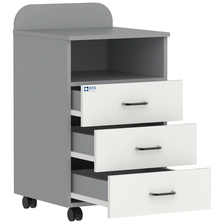 Тумба прикроватная с бортом GRAY LITE 8