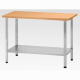 Стол кондитерский СПРн 860х1500х700 «Norma Inox» бук/40 (полка перф.; ножка проф., тр. 40х40)